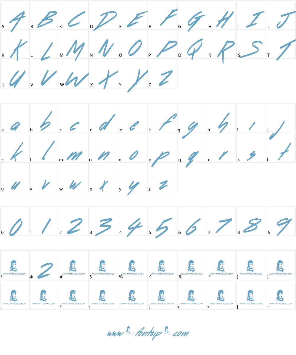 Dancing on the Beach Font Character